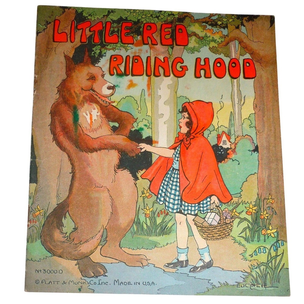 Vintage 1934 Little Red Riding Hood Platt & Munk No 3000D‎ Eulalie Illustrated